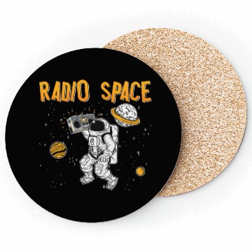 Discover Music Lover Astronomy Radio Space Stars Universe Coasters