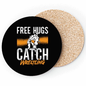 Discover Catch Wrestling Free Hugs Wrestler Fight Grappling Coasters