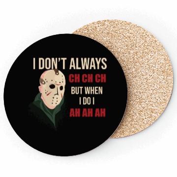 Discover Funny Halloween party Jason hokey mask Friday 13th Coasters