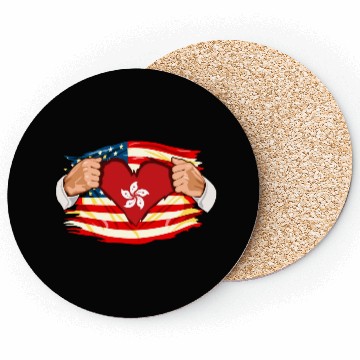 Discover Hong Kongese Who Live in America HongKong Flag Coasters