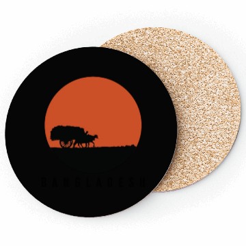 Discover Bangladesh Natural Sunset Silhoutte Coasters