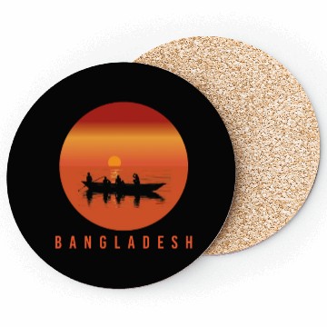 Discover Bangladesh Natural Sunset Silhoutte Coasters