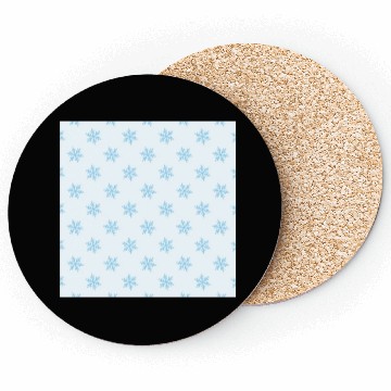 Discover Blue Snowflakes Pattern Coasters