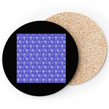 Discover Blue Snowflakes Pattern Coasters