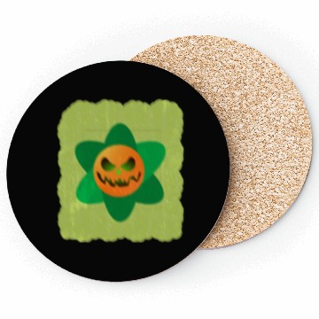 Discover flowers pumpkin Halloween Coasters