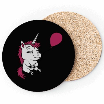 Discover Happy balloon unicorn comic Coasters