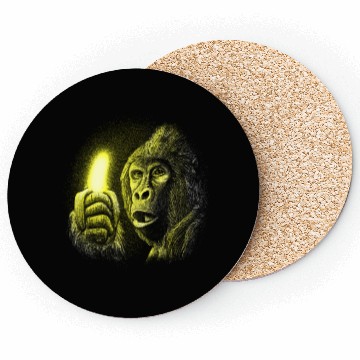 Discover Gorilla and neon banana Coasters