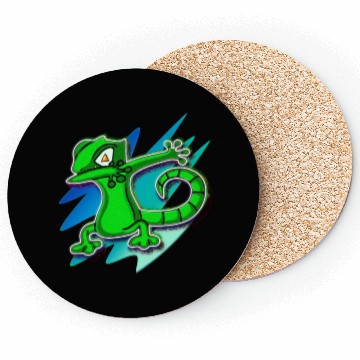 Discover Dabbing Gecko - Jack O Lantern Eyes Coasters