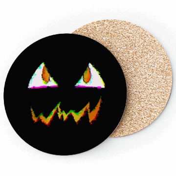 Discover Jack O Lantern Face Glitch Coasters