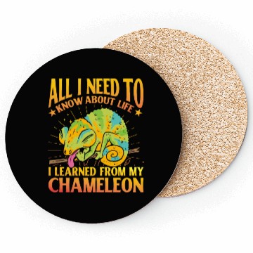 Discover All I need to know about life Chameleon Coasters