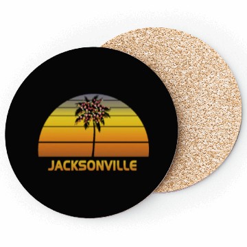 Discover Jacksonville Florida Palm Tree Christmas Lights Coasters