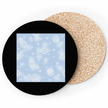Discover Elegant Blue Snowflakes Pattern Coasters