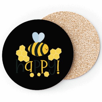 Discover Bee Happy Honey bees Coasters