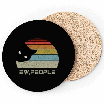 Discover Ew people retro cat funny vintage Coasters