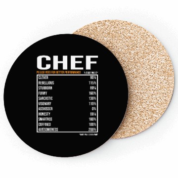 Discover Chef Daily Value funny Chef Coasters