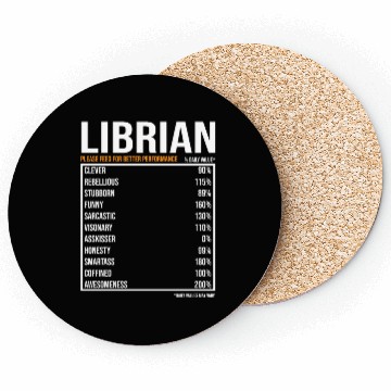 Discover Librarian Daily Value funny Librarian Coasters