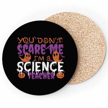Discover Ghost Pumpkin Science Teacher Halloween Coasters