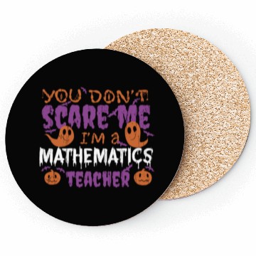 Discover Ghost Pumpkin Mathematics Teacher Halloween Coasters