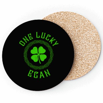 Discover One Lucky Egan Irish Family Four Leaf Clover Coasters