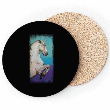 Discover White Unicorn Design Coasters