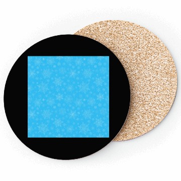 Discover Blue Snowflakes Pattern Coasters
