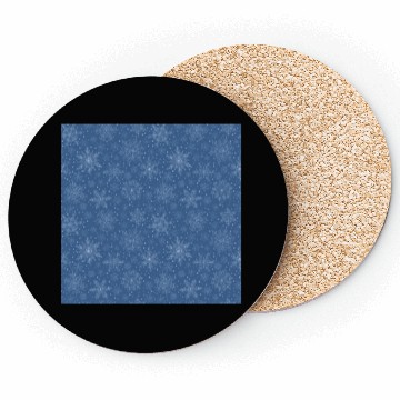 Discover Elegant Blue Snowflakes Pattern Coasters