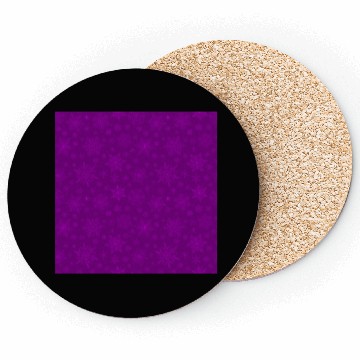 Discover Purple Snowflakes Pattern Coasters