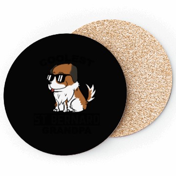 Discover Coolest Saint Bernard Grandpa Coasters