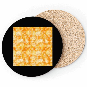 Discover Orange White Snowflakes Pattern Coasters