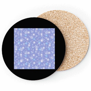 Discover Blue White Snowflakes Pattern Coasters