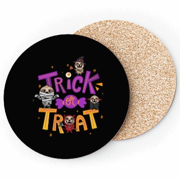 Discover Trick Or Treat Witch Mummy Halloween Coasters