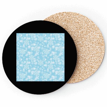 Discover Pretty Blue Snowflakes Pattern Coasters