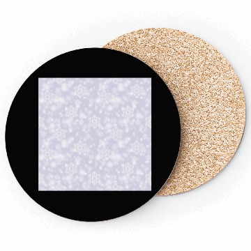 Discover Lavender Snowflakes Pattern Coasters