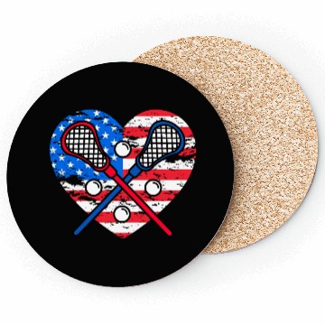 Discover Lacrosse US Flag Coasters