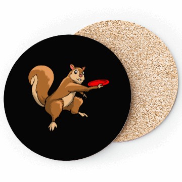 Discover Disc Golf Squirrel Coasters