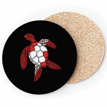 Discover Scuba Diver Red White Flag Turtle Scuba Diving Coasters