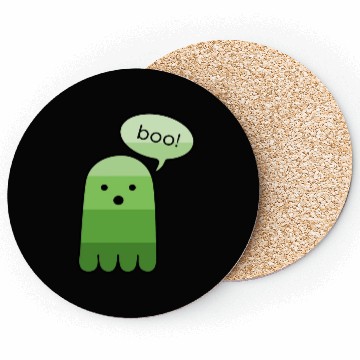 Discover Green Boo Ghost Halloween Coasters
