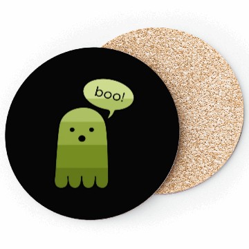 Discover Army Green Boo Ghost Halloween Coasters