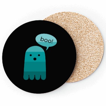 Discover Persian Green Boo Ghost Halloween Coasters