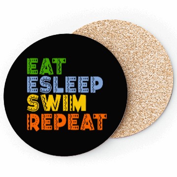Discover Swimming Repeat Saying Coasters