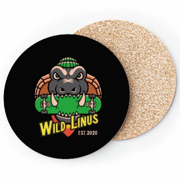 Discover Skating Crocodile by Wild Linus Germany Coasters