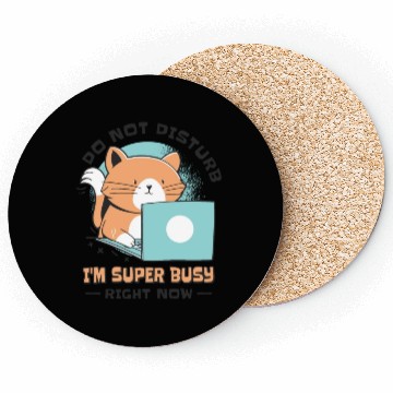 Discover Working Busy Cat Employee Cat Owner Worker Coasters