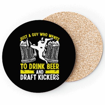 Discover Fantasy Football Player Drinking Draft Kickers Coasters