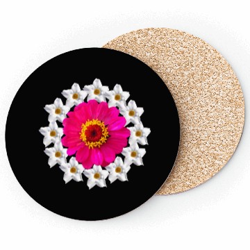 Discover zinnia blossom blooming flower bloom flowerpattern Coasters