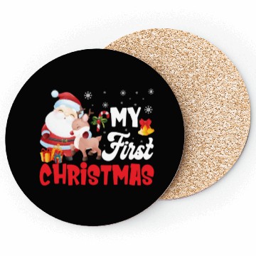 Discover My First Christmas Newborn Baby Coasters