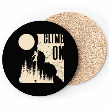Discover Climbing Mountaineering Climber Mountains Hiking Coasters