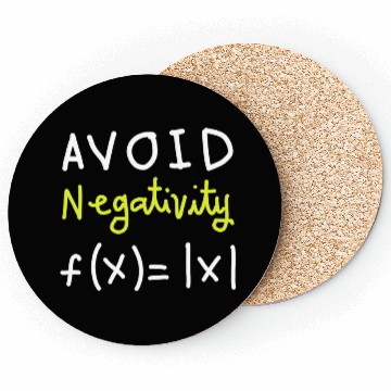 Discover avoid negativity Math Design Coasters