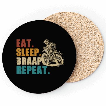 Discover Motorcycle Sleep Braaap Coasters