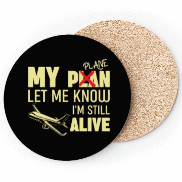 Discover Airline Pilot Pun Aircraft Pilot Coasters