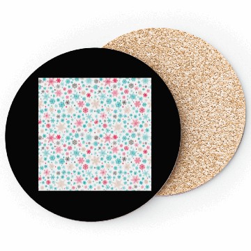 Discover Snowflakes Pattern Colorful Coasters